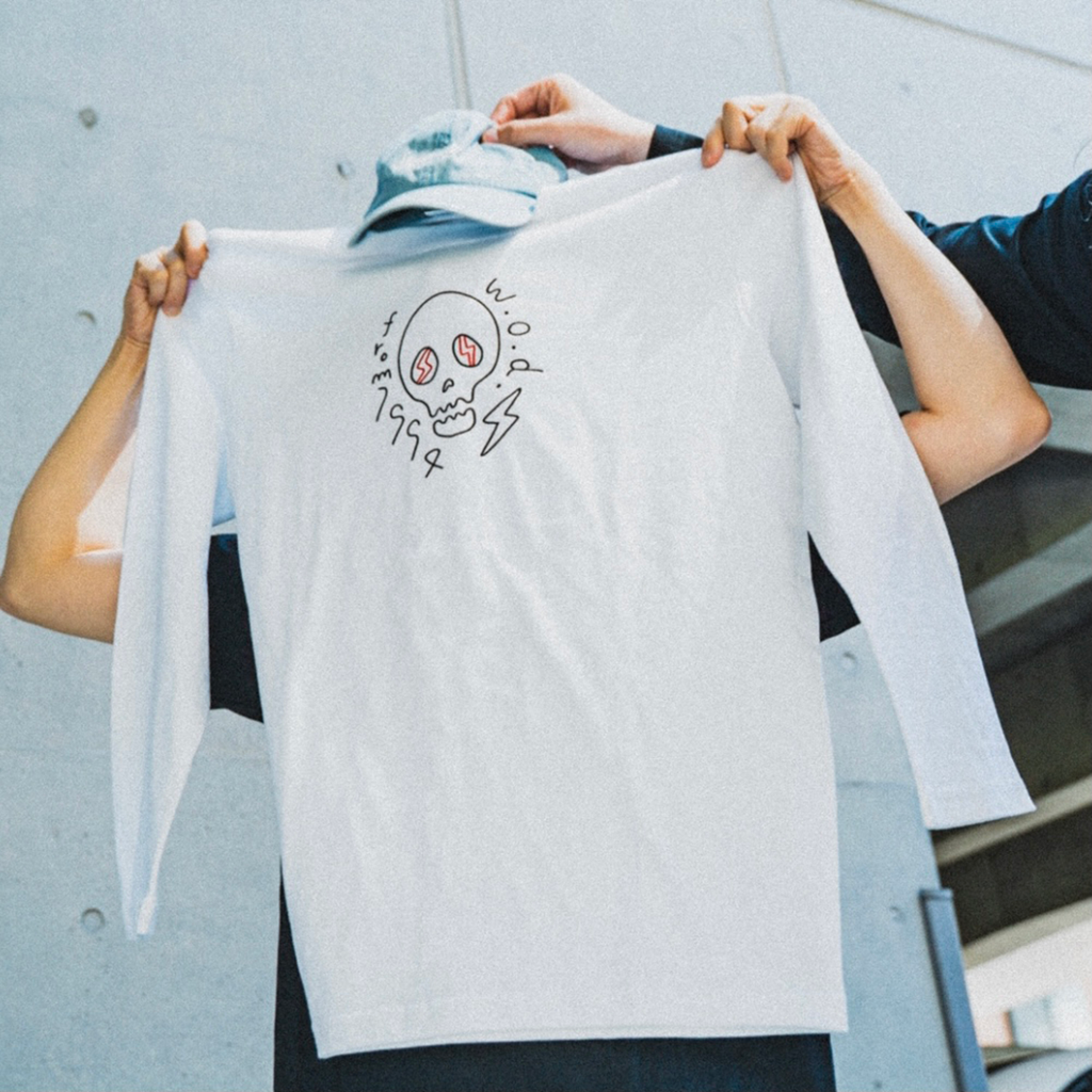 Skull Long Sleeve T-Shirt -刺繍- – w.o.d. Official Store