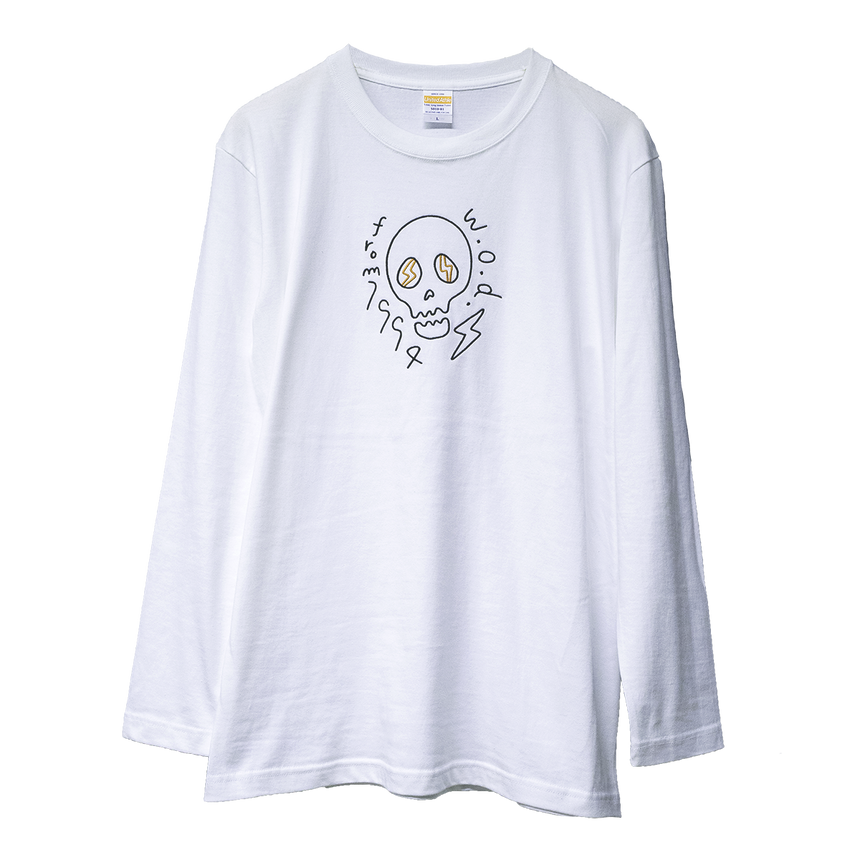 Skull Long Sleeve T-Shirt -Embroidery-