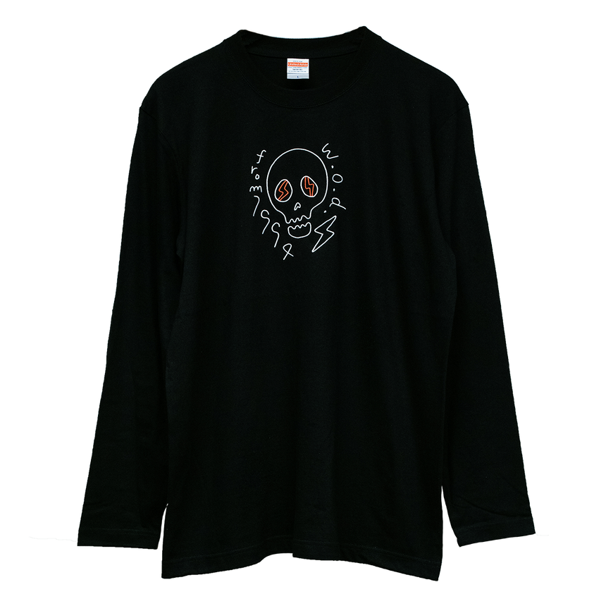 Skull Long Sleeve T-Shirt -Embroidery-
