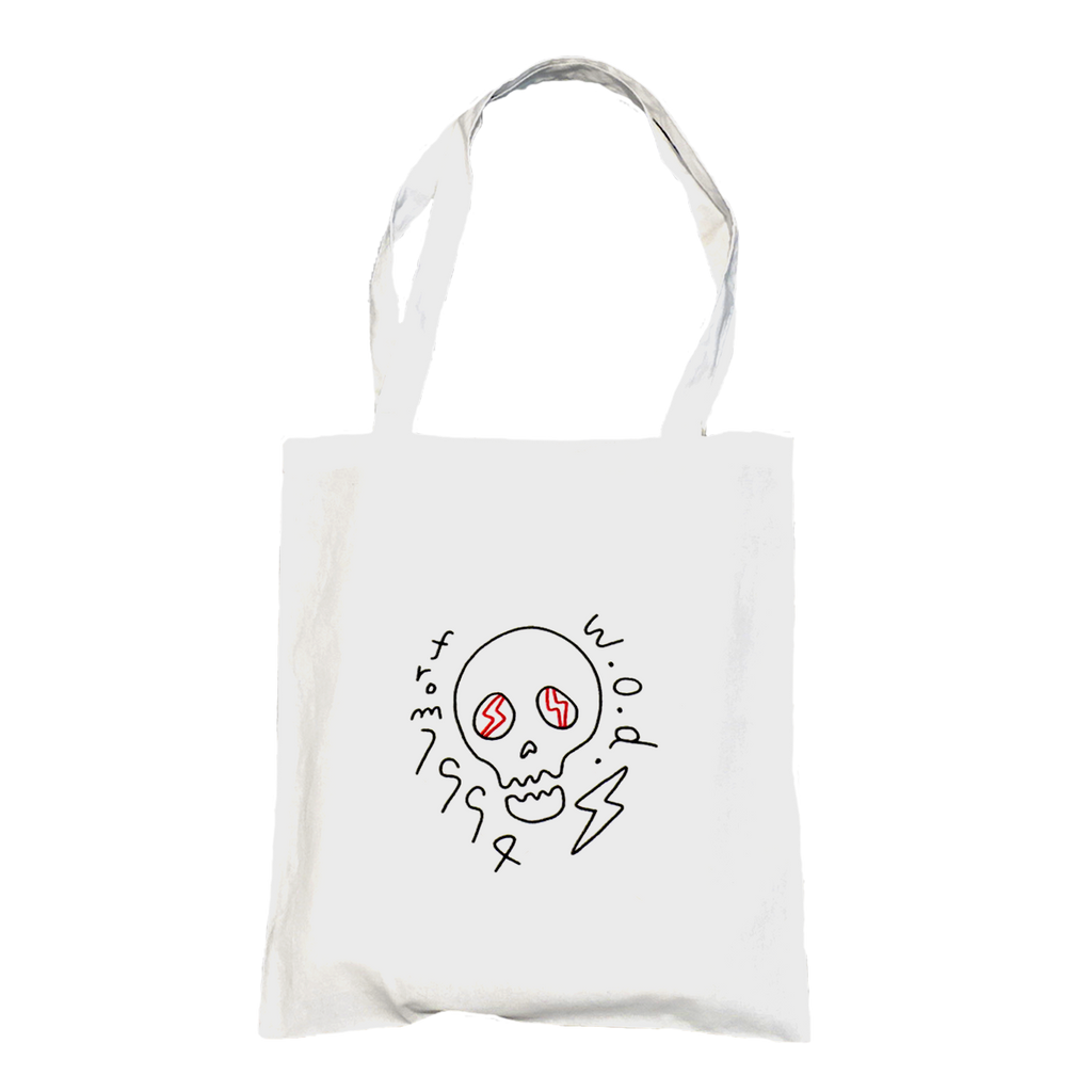 ★ ★スカルプテッド ミニ トートバッグ サメ 刺繍 バッグ ミニトートバッグ トートバッグ グッズ スカル