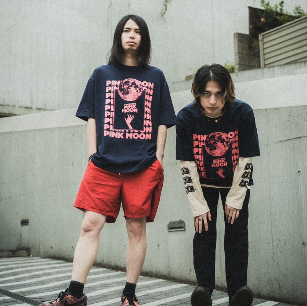 TOUCH THE PINK MOON Big T-Shirts [Navy] – w.o.d. Official Store